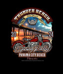2024 Thunder Beach Spring Rally - Sunset Bike V-Neck Ladies Top