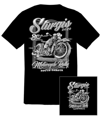 2020 Sturgis Grey Scale Bike Black T-shirt