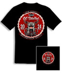 2024  OC BikeFest  RED CHAIN BIKE  Black T-Shirt