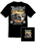 2025 Thunder Beach Autumn Rally / Sunset Beach / Design Black T-Shirt