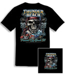2025 Thunder Beach Autumn Rally / Oceano Pirate / Design Black T-Shirt
