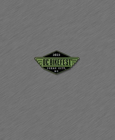 2023- OC BikeFest  Official - Pin Green Logo