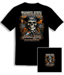 2024 Autumn Rally Thunder Beach Pirate Design Black T-Shirt