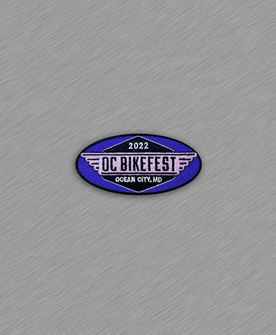 2022 OC BikeFest Official Biker Patch - Purple
