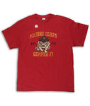 Marines Retro Bulldog Red T-Shirt