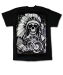 Indian Skull Black T-Shirt