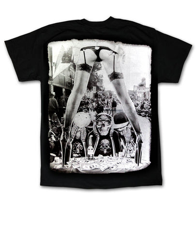 Stripper & Skulls Black T-Shirt