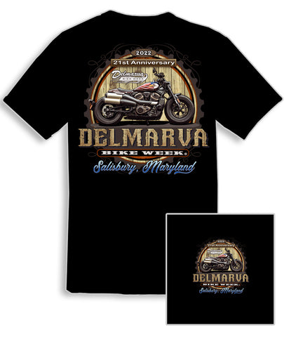 2022 Delmarva Bike Week Official - Black T-Shirt