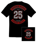 2023 Spring Rally Thunder Beach 25th Anniversary Skull Design Black T-Shirt